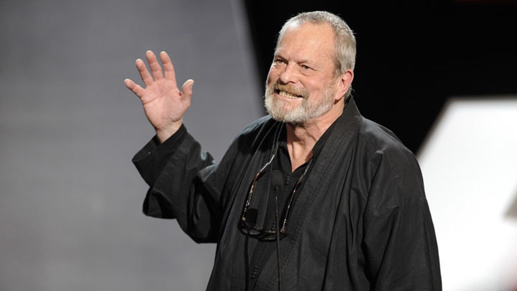 Terry Gilliam gesticula durante su intervención en la gala inaugural del Festival de San Sebastián