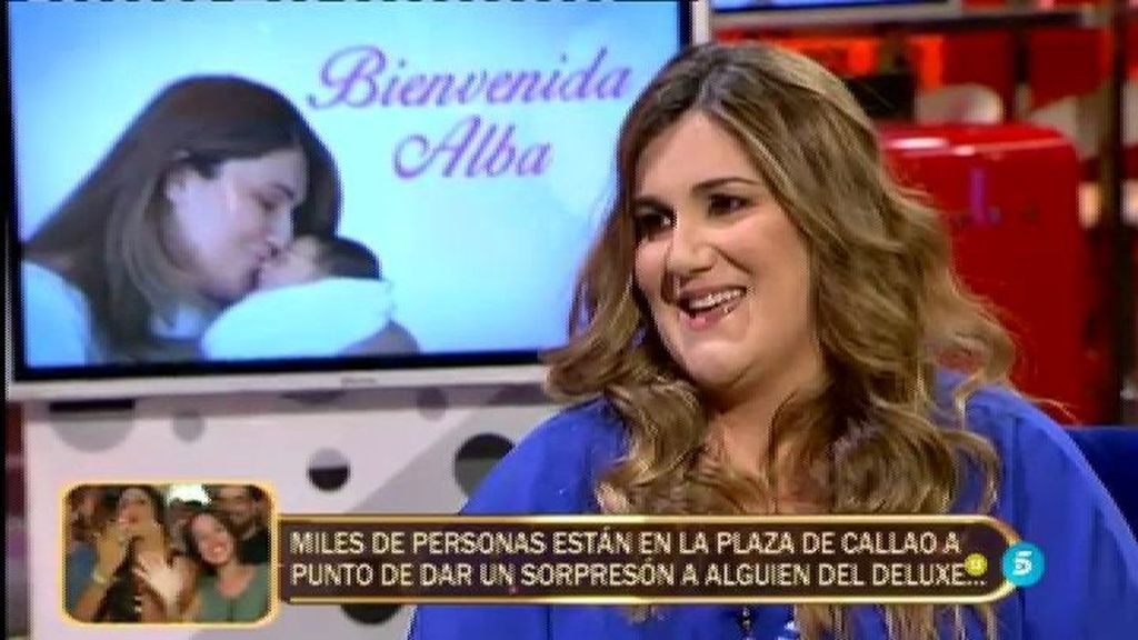 Carlota Corredera, emocionada: “Me dio pena que mi hija Alba naciera por cesárea”