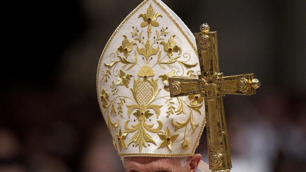 El Papa durante la Misa del Gallo celebrada en la Basílica de San Pedro