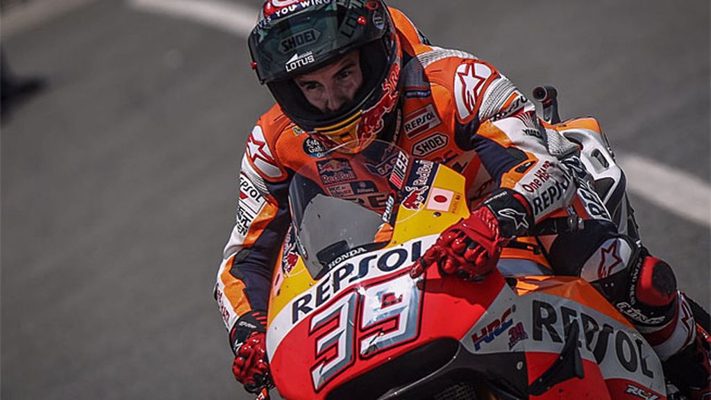 Marc Márquez, con el número de Luis Salom