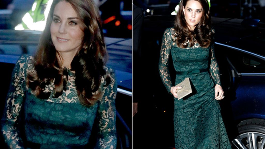 Portrait Gala 2017: verde, encaje y lazo, todos los detalles del 'look' de Kate Middleton