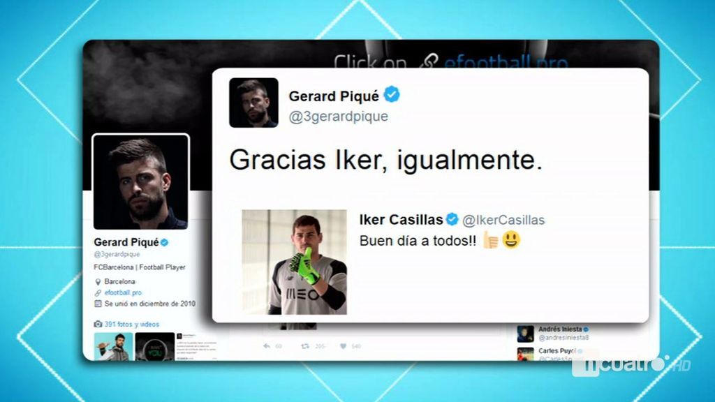 Casillas y Piqué se vacilan en Twitter