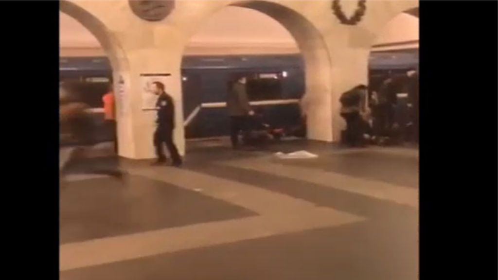 Primeras imágenes de la estación del metro tras la explosión de San Petersburgo