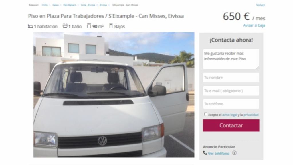 Alquilo furgoneta en Ibiza... para vivir