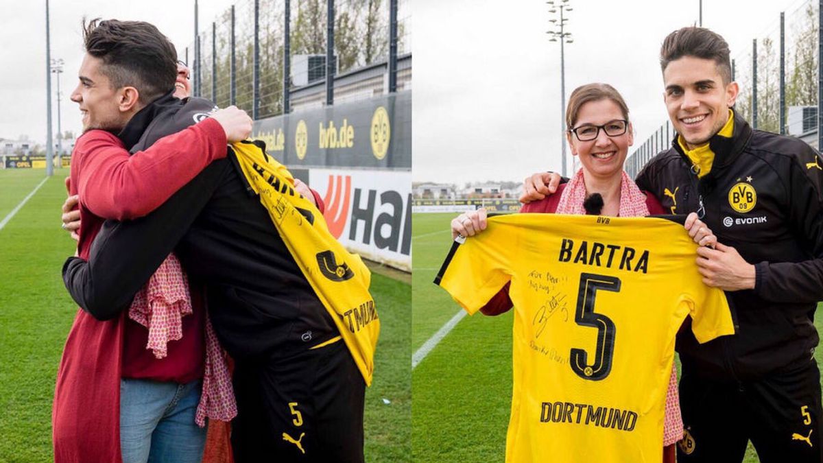 Bartra y Steffi, la valiente fan del Dortmund