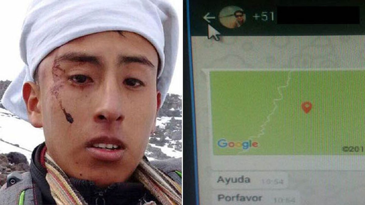 Rescatado un joven accidentado en la montaña gracias a sus mensajes de WhatsApp