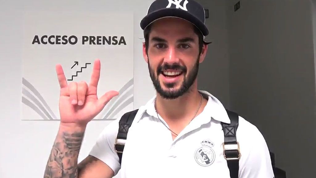 "Te quiero: La especial celebración de Isco en su segundo gol al Sporting