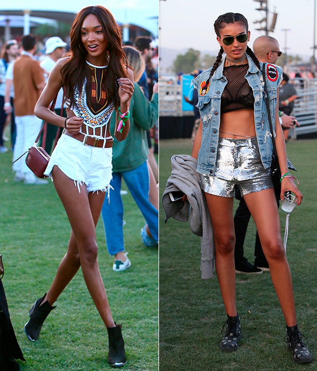 Jourdan Dunn y Sara Sampaio con el estilismo típico del festival