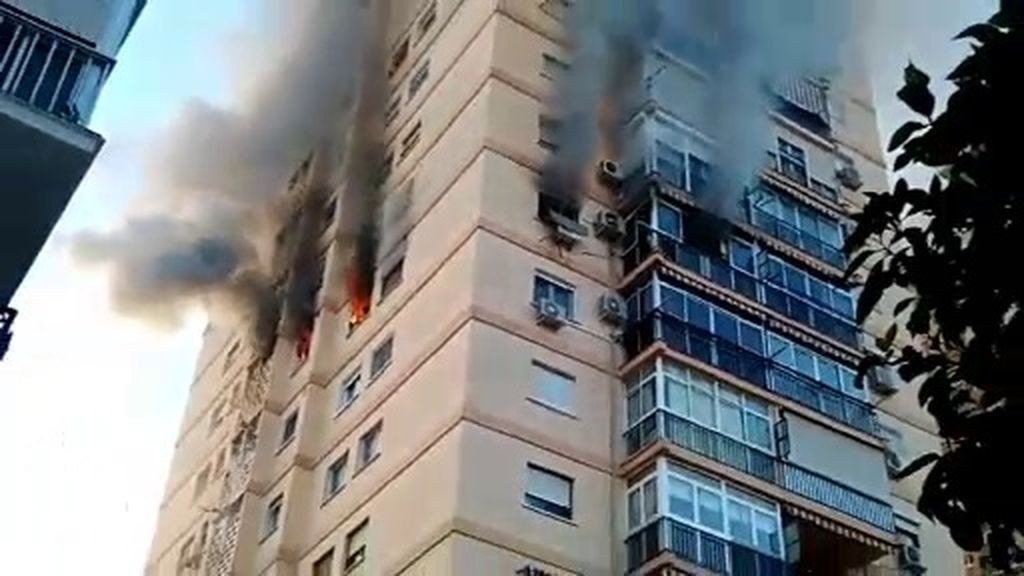 Angustioso rescate en el incendio de Málaga