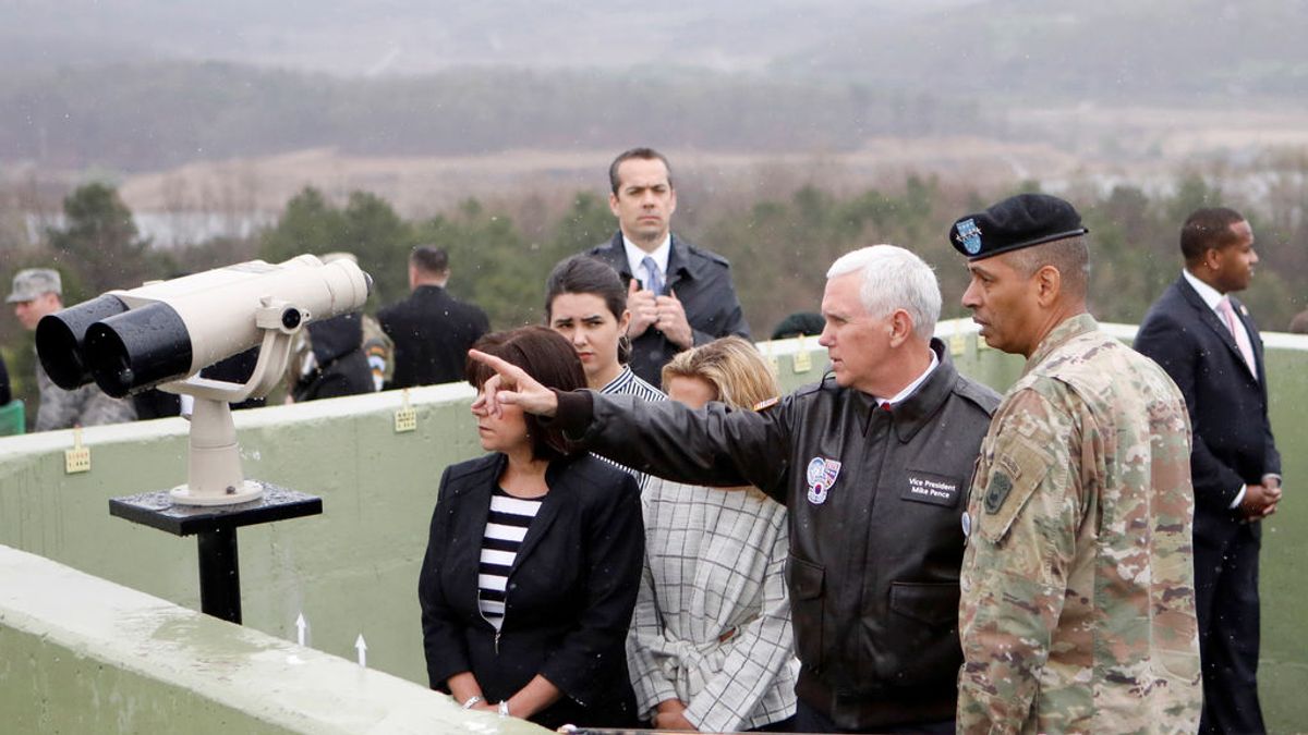 El vicepresidente de EEUU visita la Zona Desmilitarizada de Corea