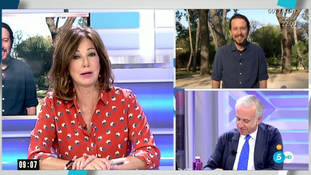 Tramabus:  Pablo Iglesias habla en 'El programa de Ana Rosa'