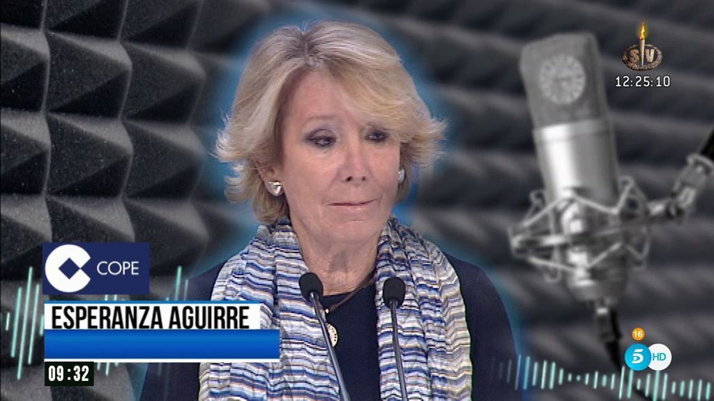 Esperanza Aguirre, sobre Ignacio González: "Si es verdad, para mÍ es un mazazo"