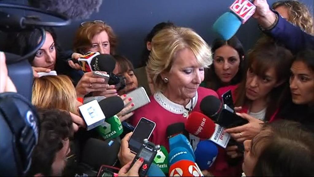 Esperanza Aguirre se echa a llorar al hablar de la detención de Ignacio González