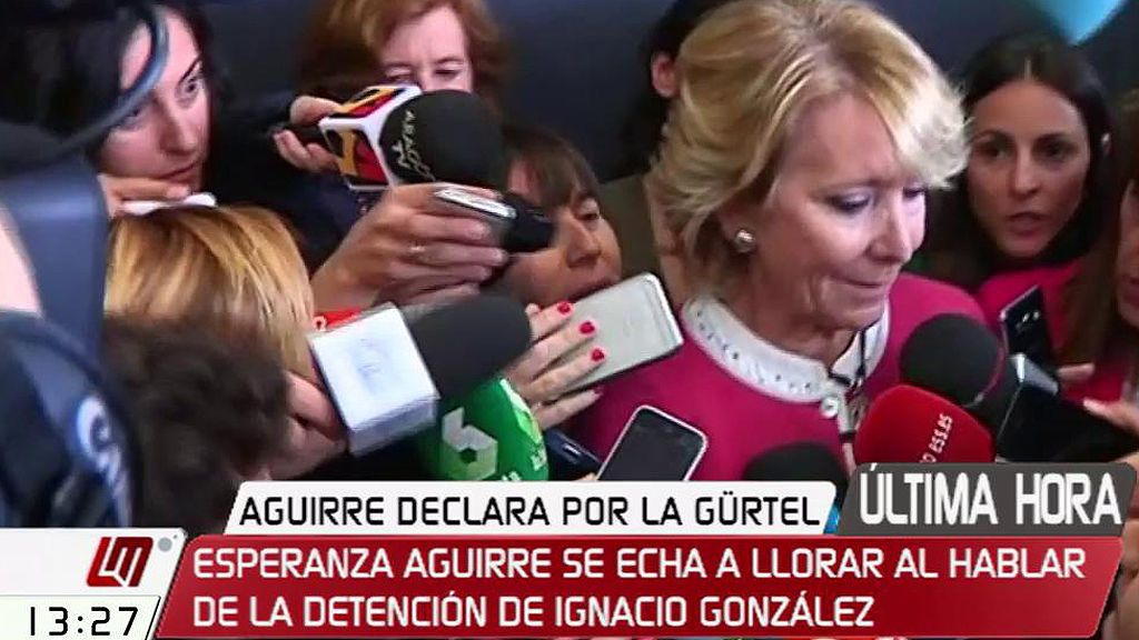 Aguirre rompe a llorar: “Si Ignacio González es culpable sería un palo para mí”
