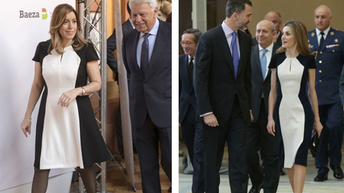 Susana Díaz y la reina Letizia lucen el mismo vestido