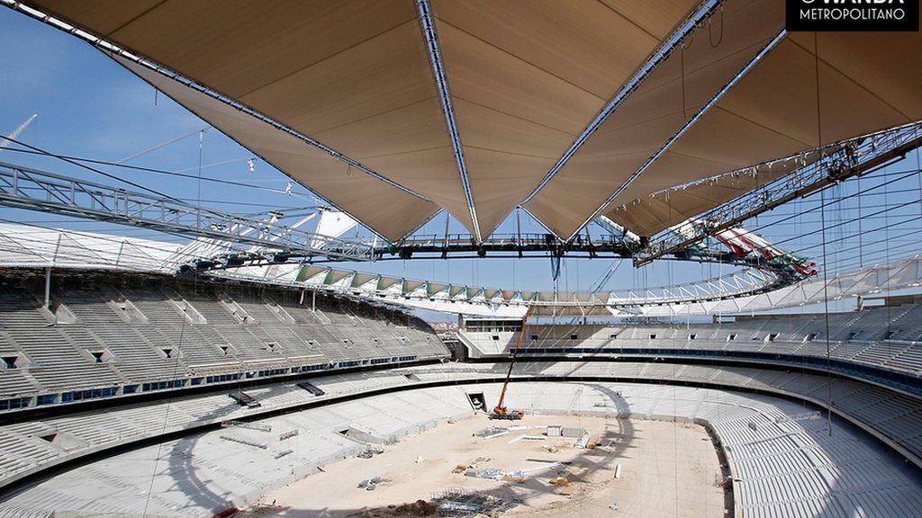 Las gradas del nuevo estadio del Atlético van cogiendo forma: nuevas fotos del Metropolitano