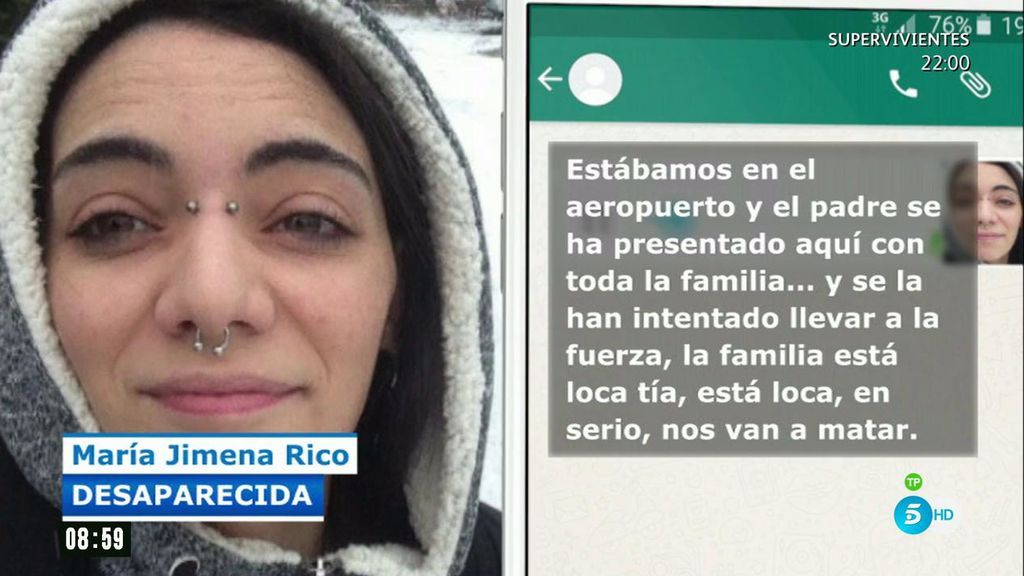 El mensaje de audio de Jimena antes de desaparecer: "Están locos, nos van a matar"