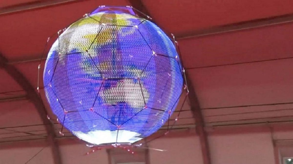 Las pantallas LED del futuro, esféricas y flotantes