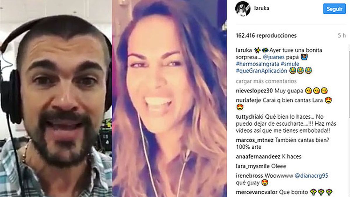 ¡¡Pero qué rollazo!! Lara Álvarez y Juanes cantan a dúo en redes