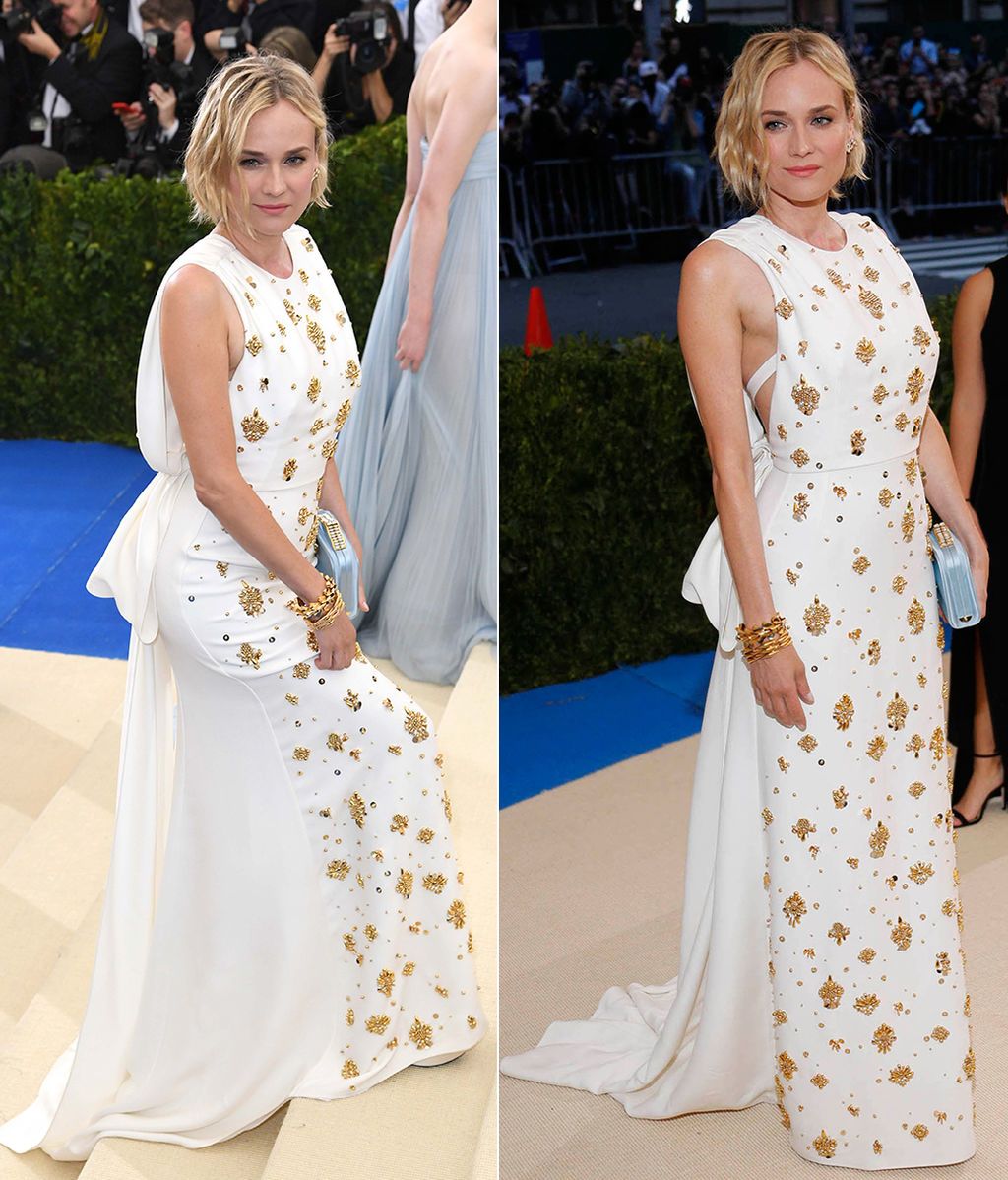 Diane Kruger con nuevo corte de pelo y vestido de Prada
