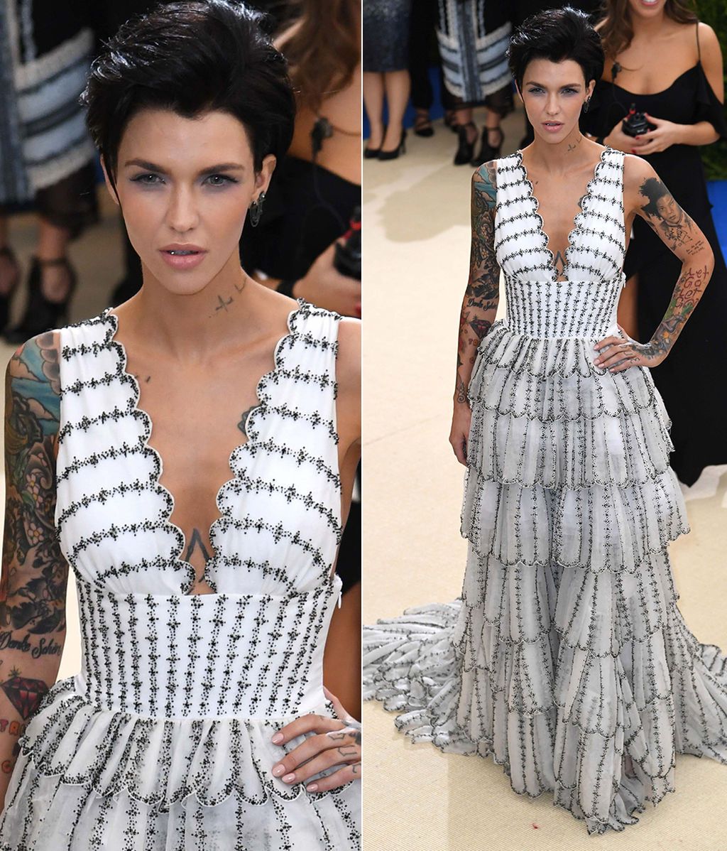 Ruby Rose con vestido de Burberry
