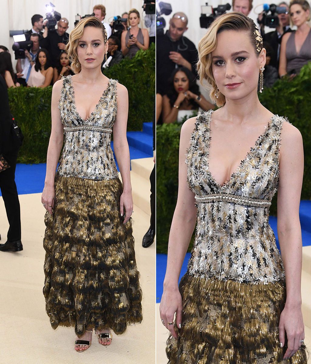 Brie Larson con vestido de Chanel