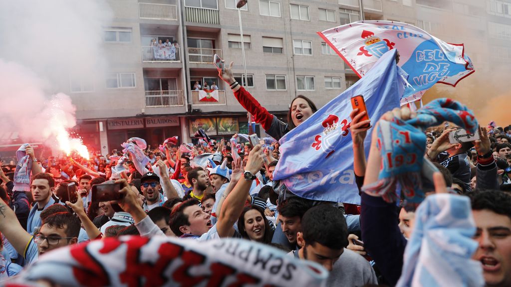 Marea celeste en Vigo: la afición del Celta responde en su día más grande en Europa