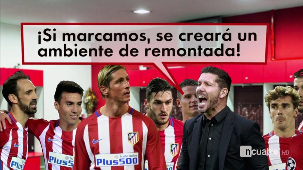 Las frases de Simeone al vestuario del Atlético para creer en la remontada ante el Madrid