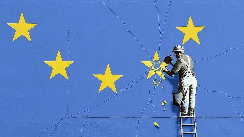 Banksy representa el Brexit en uno de sus murales callejeros