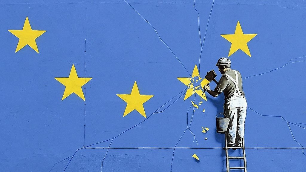 Banksy representa el Brexit en uno de sus murales callejeros