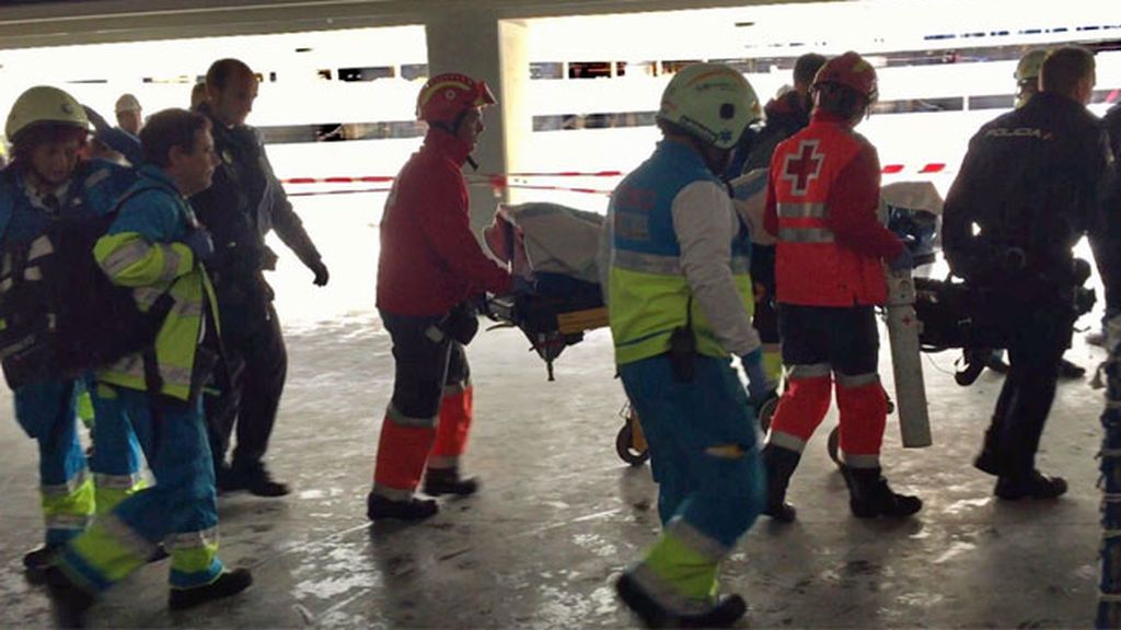 Un obrero herido muy grave al caerse de una escalera en las obras del Wanda Metropolitano Un obrero herido muy grave al caerse de una escalera en las obras del Wanda Metropolitano