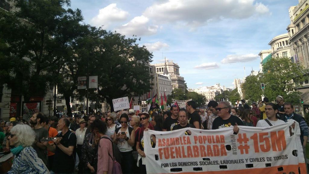 Seis años del 15M: una manifestación recuerda el movimiento ciudadano