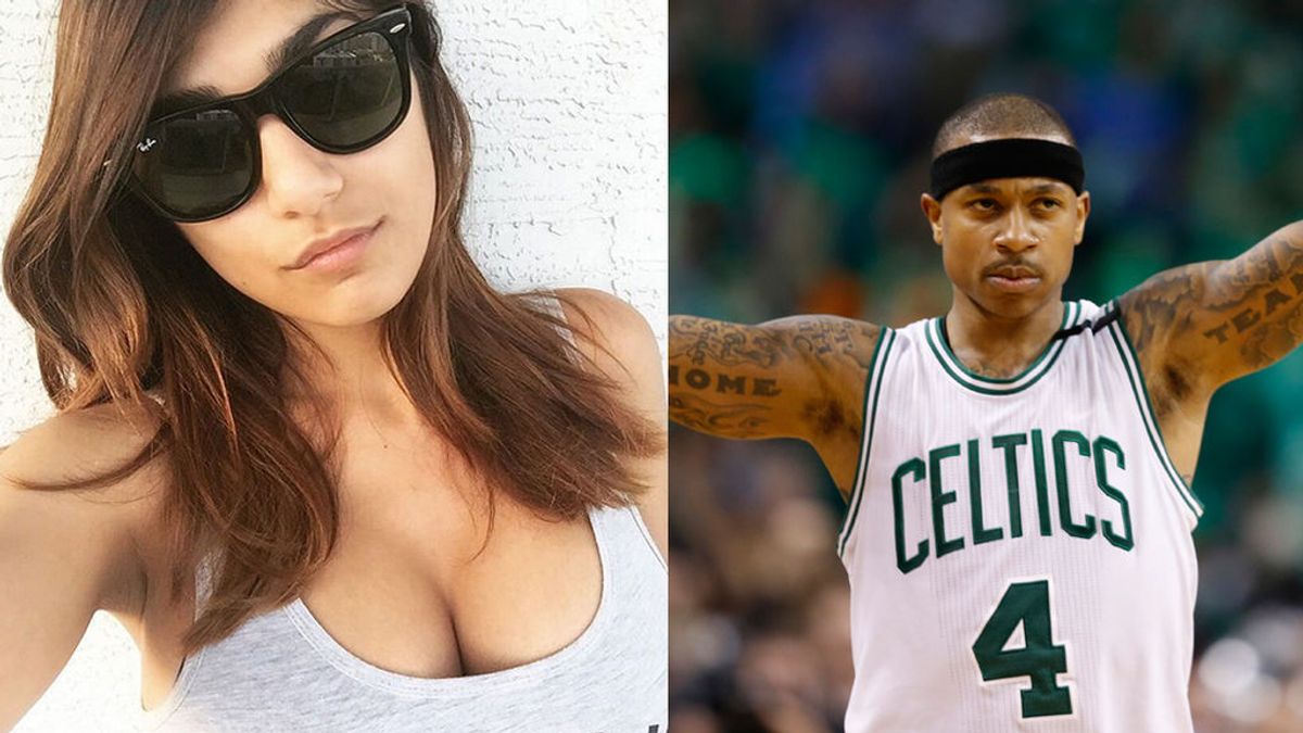 El trolleo de la actriz porno Mia Khalifa a Isaiah Thomas: "Te dejaré tocarme los pechos si llegas"