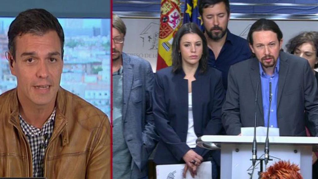 Sánchez: "No vamos a apoyar la moción liderada por Iglesias porque quien lidera la oposición es el PSOE"