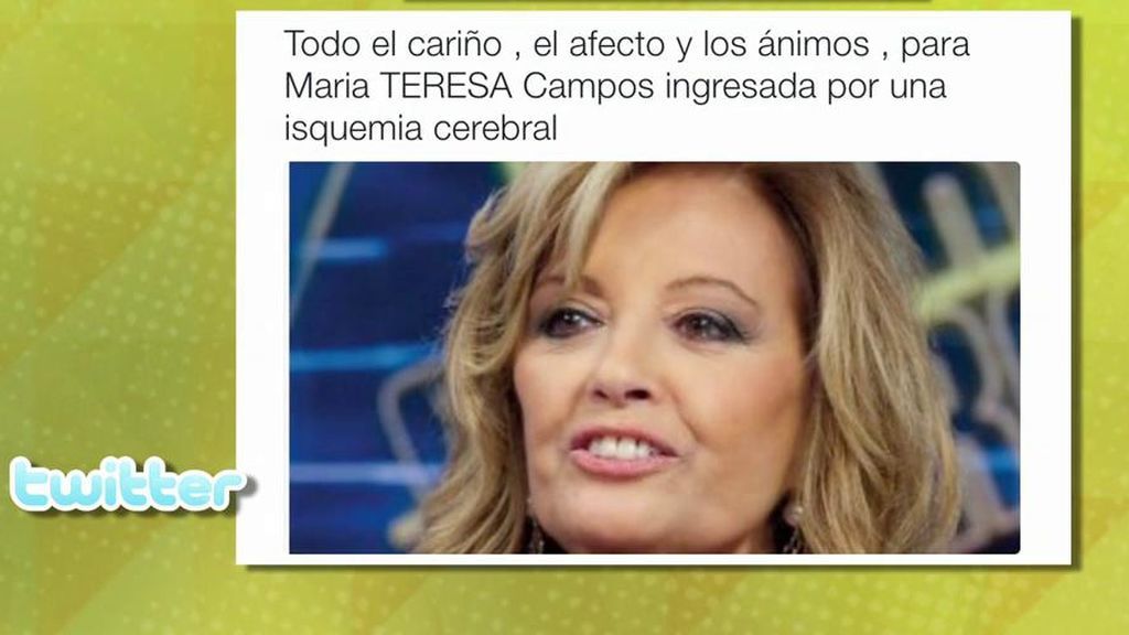 Los mensajes de apoyo de los famosos a María Teresa Campos