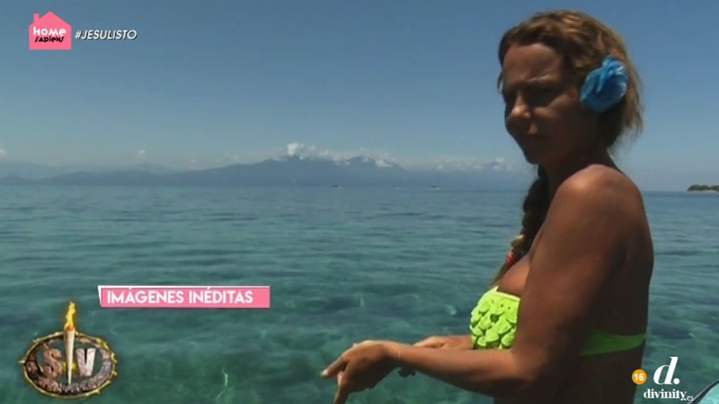 Imágenes inéditas: Leti le tira los tejos al profe de pesca