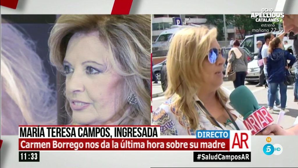 Carmen Borrego: "No hay daños en la movilidad ni el habla, la vida le ha dado una segunda oportunidad"