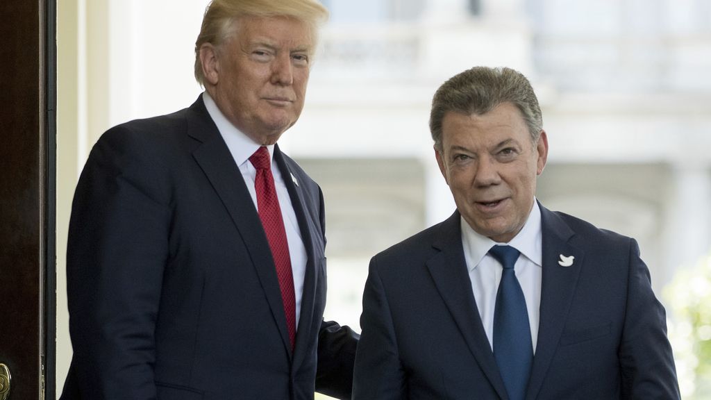 Donald Trump se reúne con el presidente de Colombia Juan Manuel Santos
