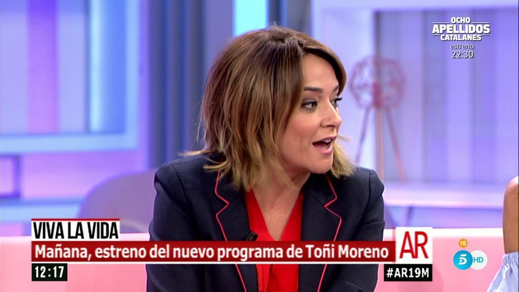 Toñi Moreno: "No vengo a sustituir a Mª Teresa Campos porque es insustituible"