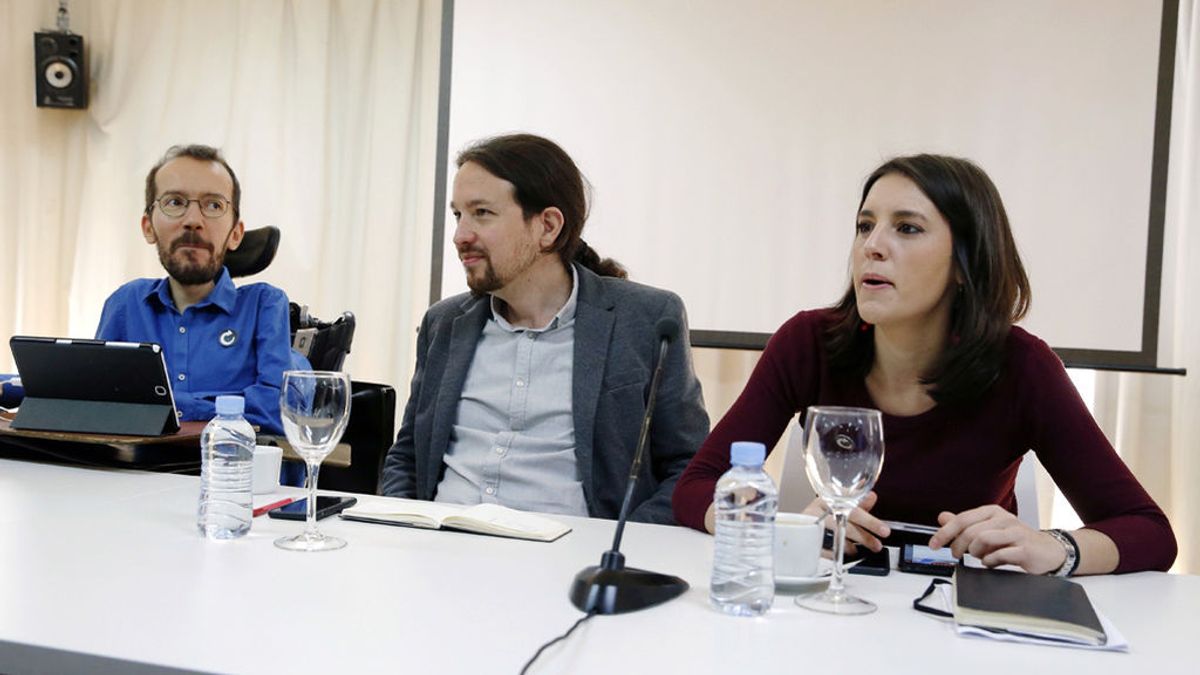 Pablo Iglesias, Pablo Echenique e Irene Montero en el Consejo Ciudadano Estatal del Partido
