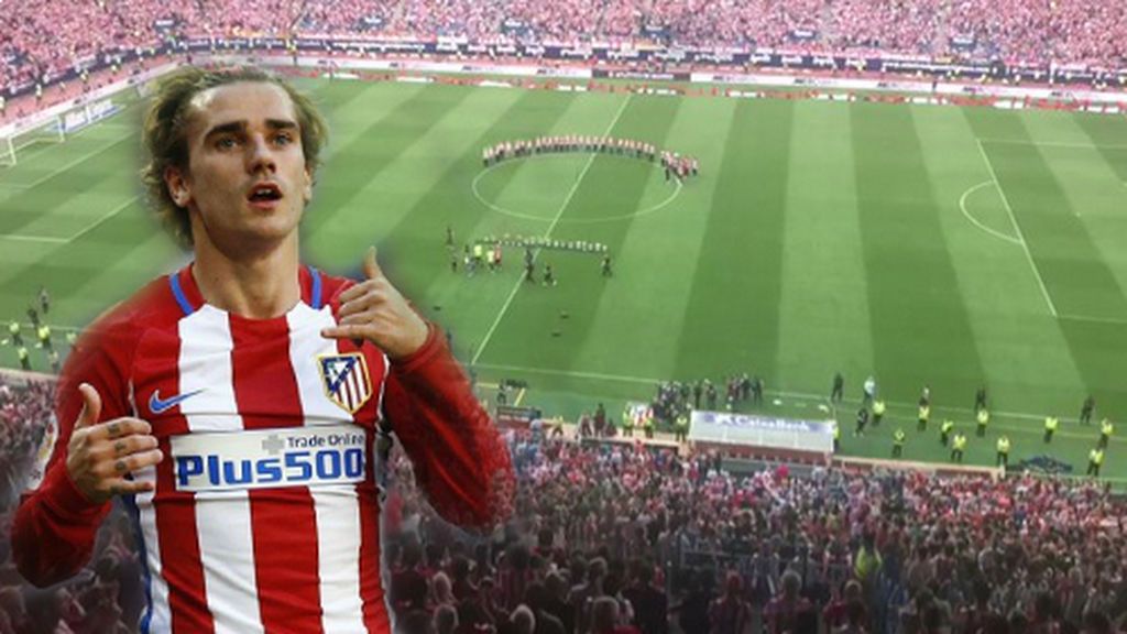 Griezmann salta y canta "madridista el que no bote" en la celebración del Atlético