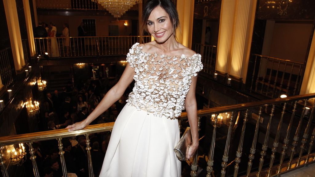 Juncal Rivero acudió con este preicoso top de Hannibal Laguna