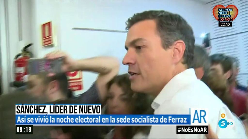 ¿Con qué palabra resumió Pedro Sánchez  su victoria en las primarias del PSOE?