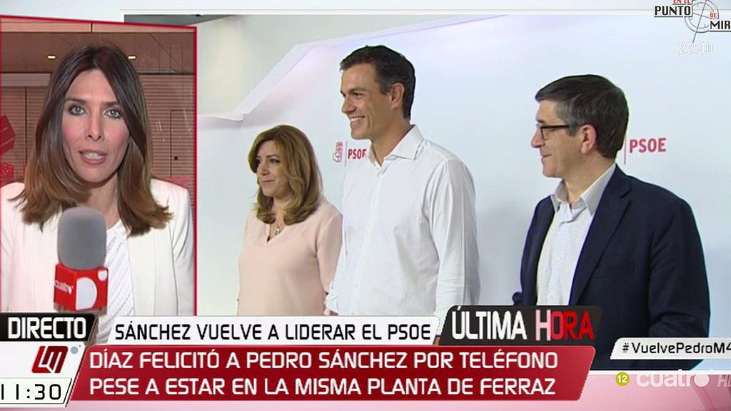 Susana Díaz rechazó una comparecencia conjunta y negoció la foto, según fuentes cercanas a Pedro  Sánchez