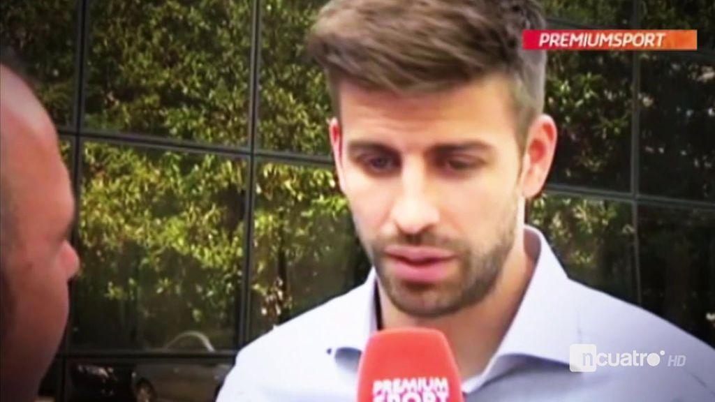 La respuesta de Gerard Piqué a los cánticos de los jugadores del Madrid en Cibeles La respuesta de Gerard Piqué a los cánticos de los jugadores del Madrid en Cibeles