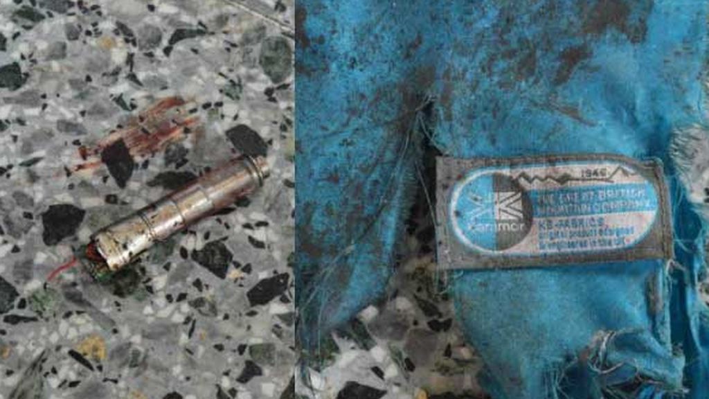 Los restos de la bomba que usó Salman Abedi