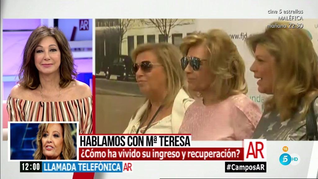 Mª Teresa Campos, a Ana Rosa: "Si me ven mis hijas hablando ahora, me regañan"