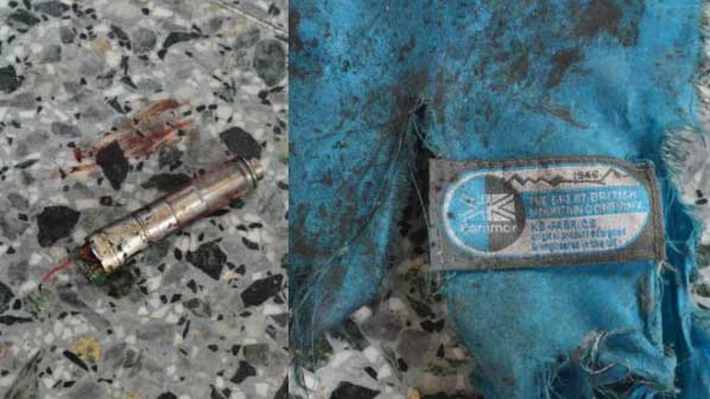 Los restos de la bomba que usó Salman Abedi en Manchester