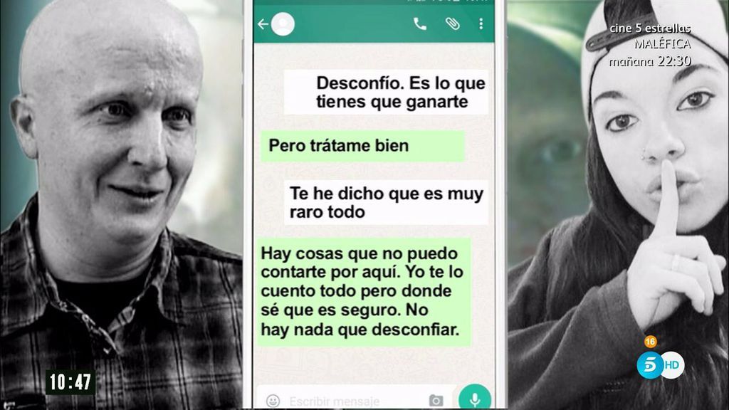 Los mensajes de la novia a Paco Sanz: "Desconfío, es muy raro todo"