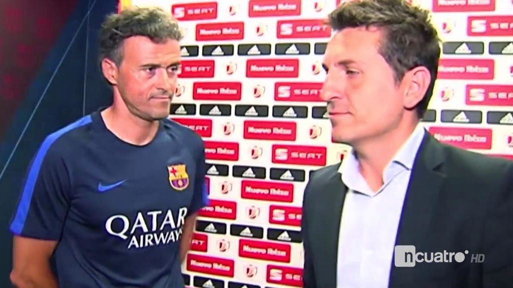 El feo gesto de Luis Enrique con el periodista de Deportes Cuatro antes de una entrevista